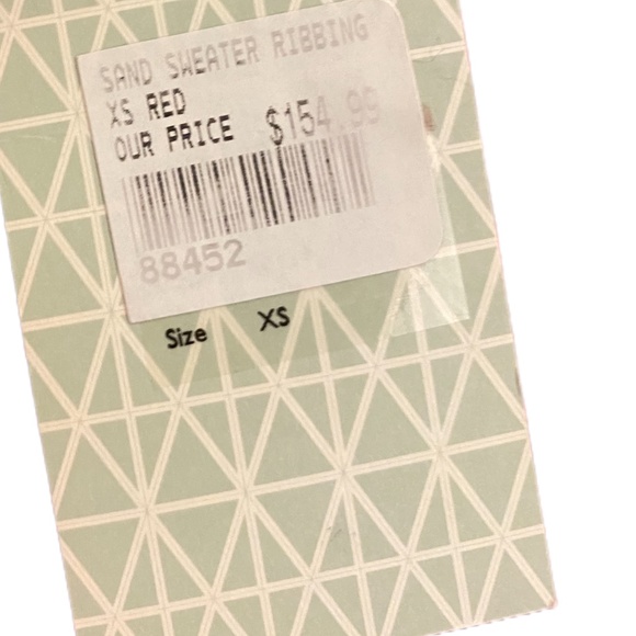 Sandwich designer red knit sweater with ribbing NWT fall/ winter … - Picture 4 of 5